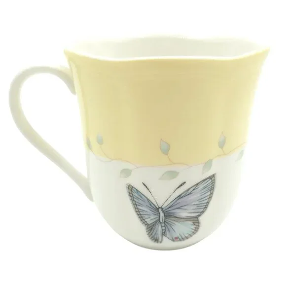 Set Of 4 Butterfly Meadow China Mugs By Lenox - Picture 6 of 8